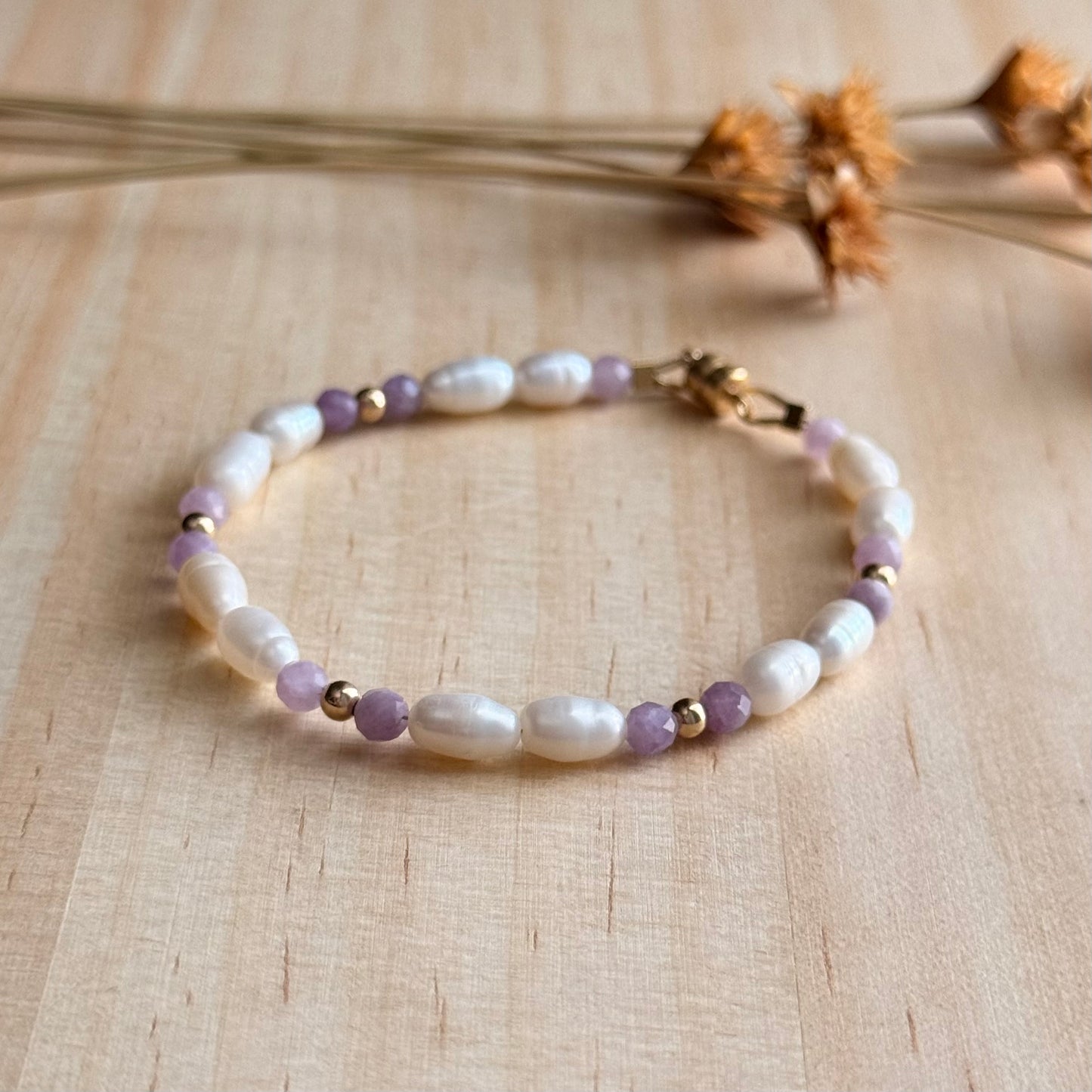 Lilac Pearl Bracelet