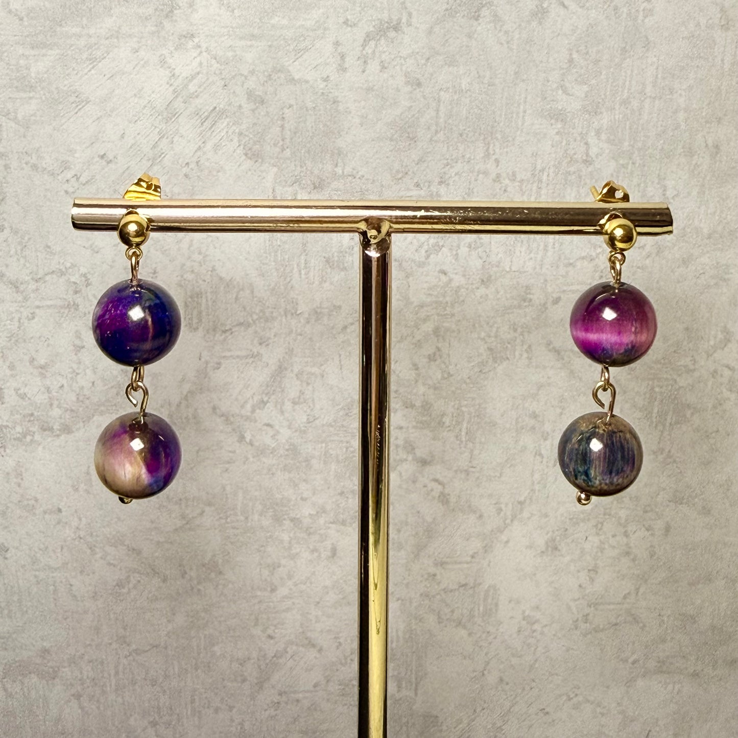 Aura Earrings (Tigers Eye)