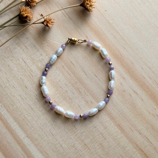 Lilac Pearl Bracelet