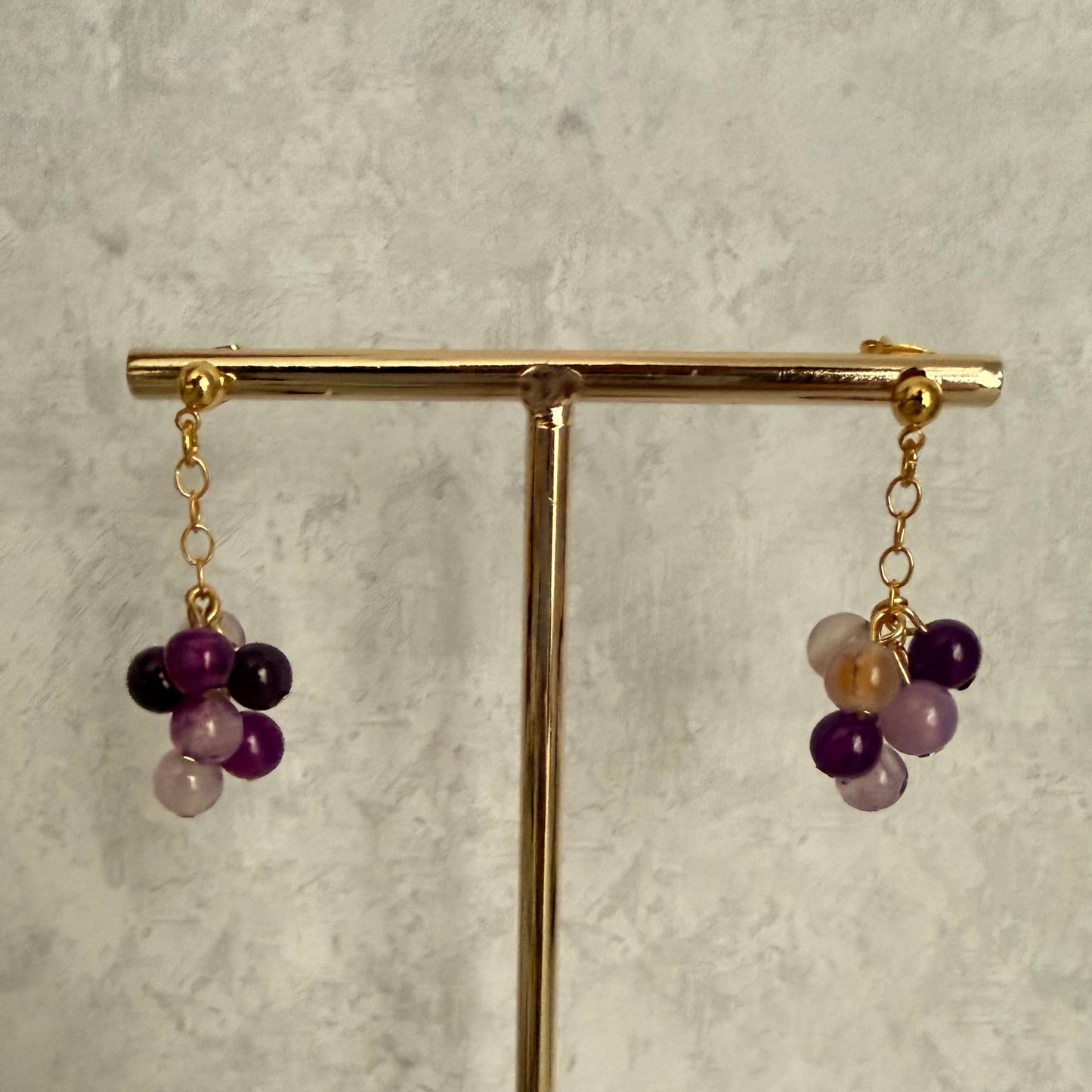 Cluster Earring (Amethyst)