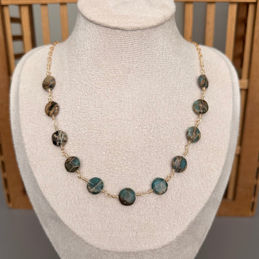 Turquoise Coin Necklace
